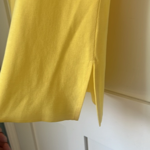 NWT Misook Wrinkle Free Fade Resistant Sunny Yellow Knit Tank Top Sz L - Picture 8 of 10